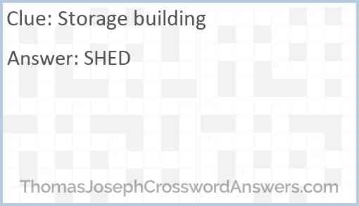 Storage building Answer