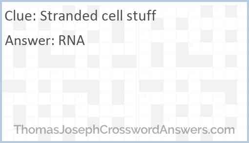 Stranded cell stuff Answer