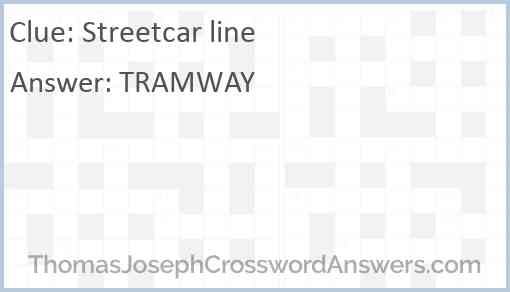 Streetcar line Answer