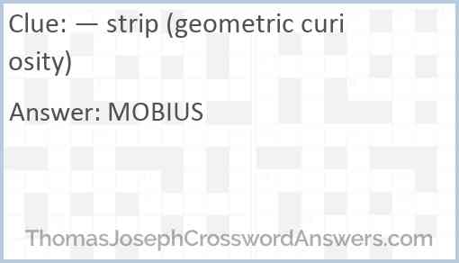 — strip (geometric curiosity) Answer