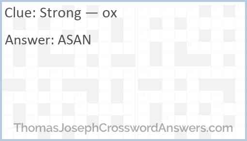 Strong — ox Answer