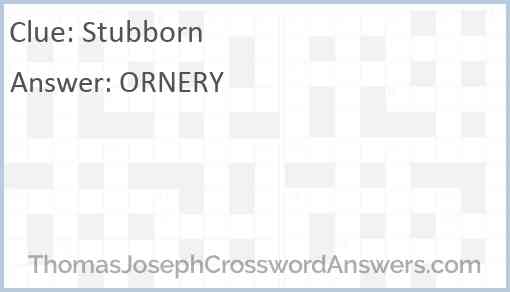 Stubborn Answer