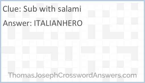 Sub with salami Answer