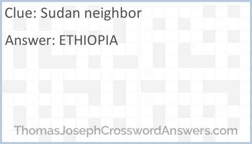 Sudan neighbor Answer