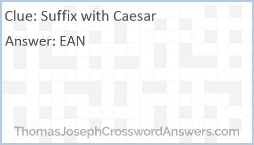Suffix with Caesar Answer