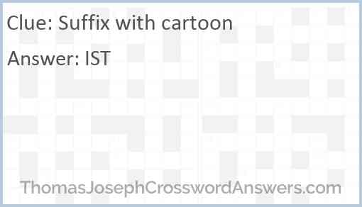 Suffix with cartoon Answer