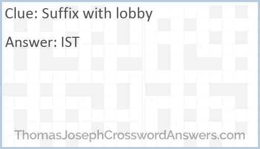 Suffix with lobby Answer