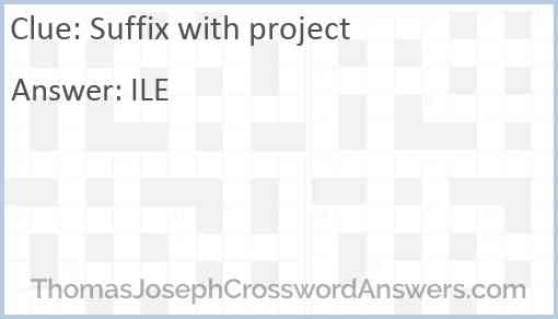 Suffix with project Answer