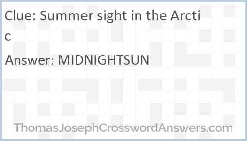 Summer sight in the Arctic Answer