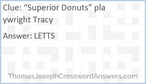 “Superior Donuts” playwright Tracy Answer