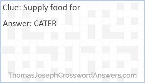 Supply food for Answer