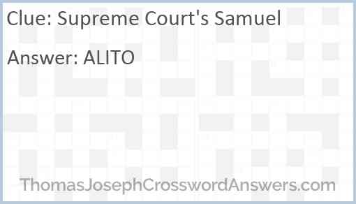 Supreme Court’s Samuel Answer