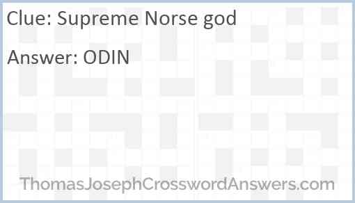 Supreme Norse god Answer