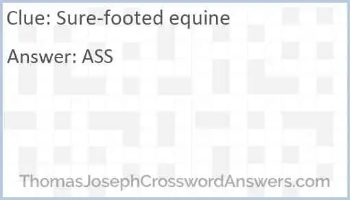 Sure-footed equine Answer