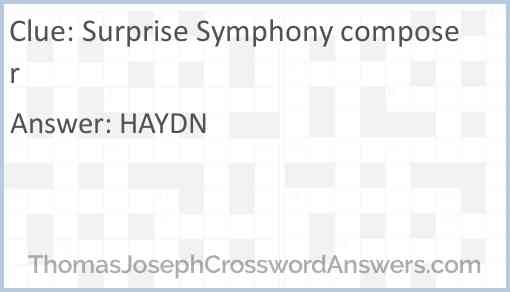Surprise Symphony composer Answer