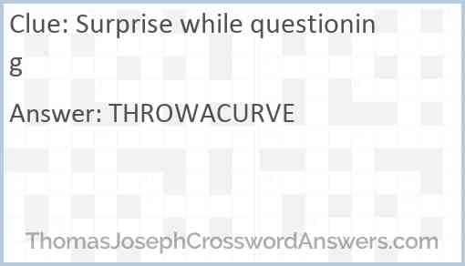 Surprise while questioning Answer