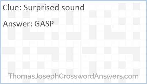 Surprised sound Answer