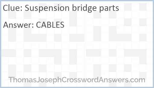 Suspension bridge parts Answer