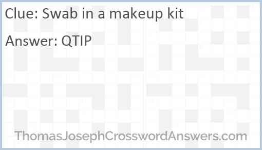 Swab in a makeup kit Answer