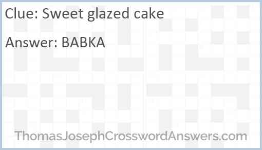 Sweet glazed cake Answer