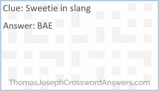 Sweetie in slang Answer