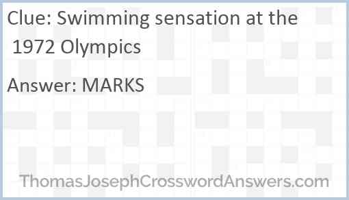 Swimming sensation at the 1972 Olympics Answer