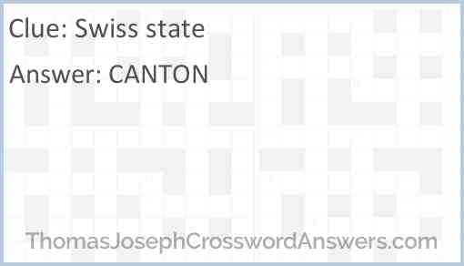 Swiss state Answer