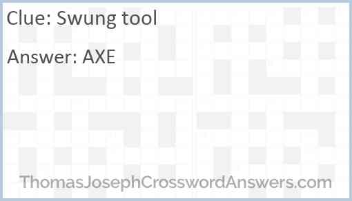 Swung tool Answer