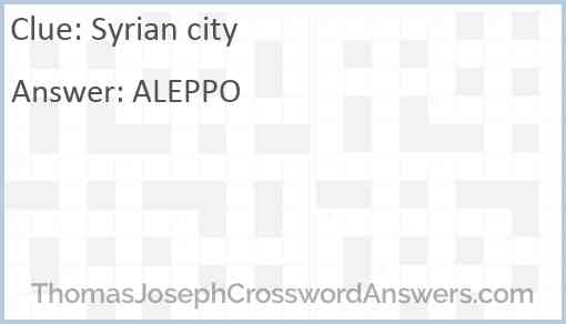 Syrian city Answer