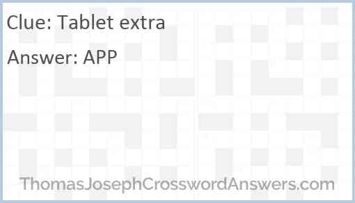 Tablet extra Answer