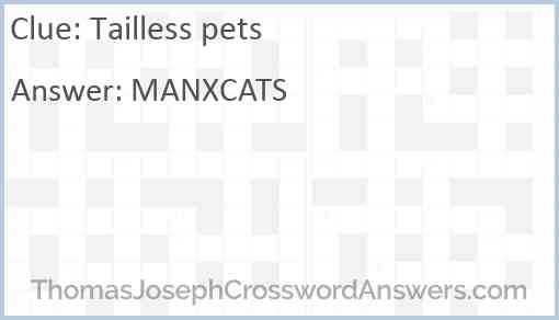 Tailless pets Answer