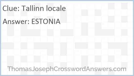 Tallinn locale Answer