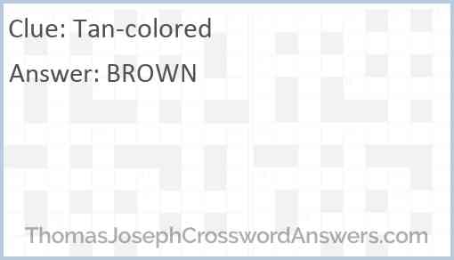 Tan-colored Answer