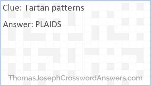 Tartan patterns Answer
