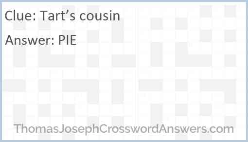 Tart’s cousin Answer