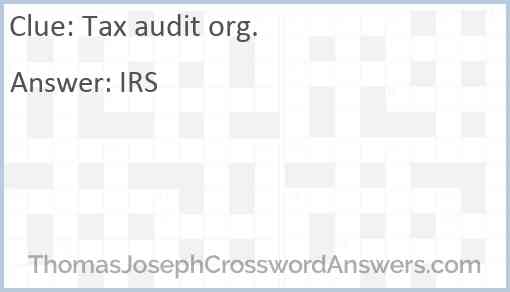 Tax audit org. Answer