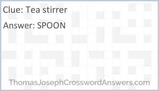 Tea stirrer Answer