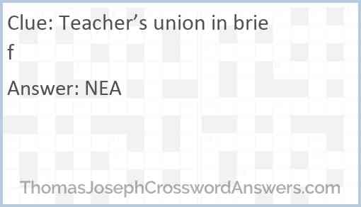 Teacher’s union in brief Answer