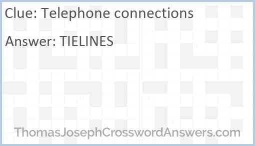 Telephone connections Answer