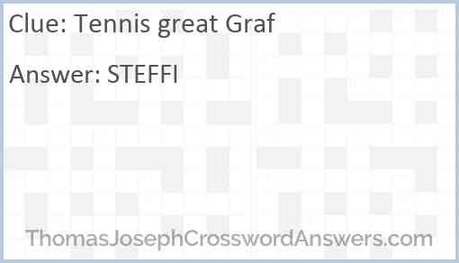 Tennis great Graf Answer