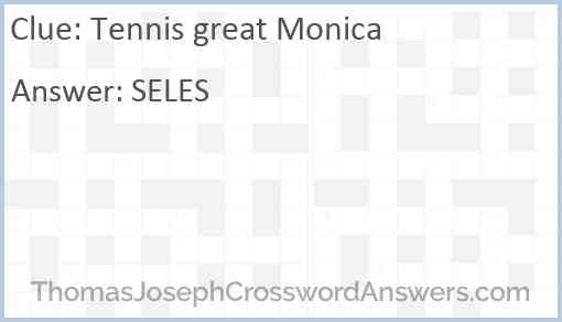 Tennis great Monica Answer