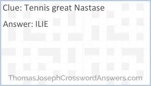 Tennis great Nastase Answer