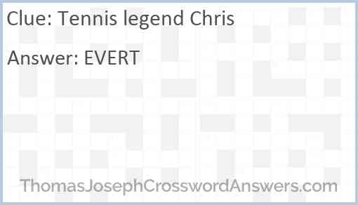 Tennis legend Chris Answer