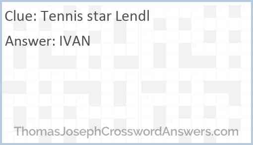 Tennis star Lendl Answer