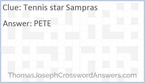 Tennis star Sampras Answer