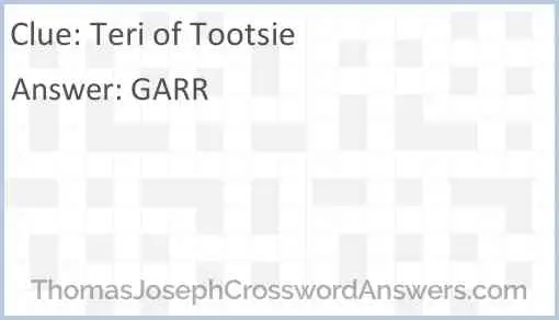 Teri of “Tootsie” Answer