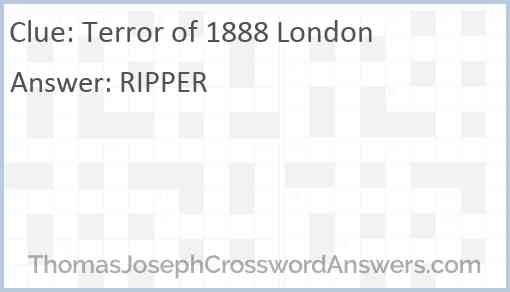 Terror of 1888 London Answer