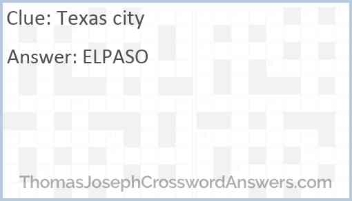 Texas city Answer