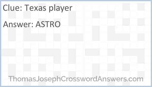 Texas player Answer