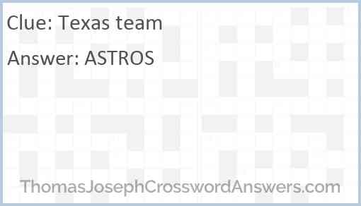 Texas team Answer